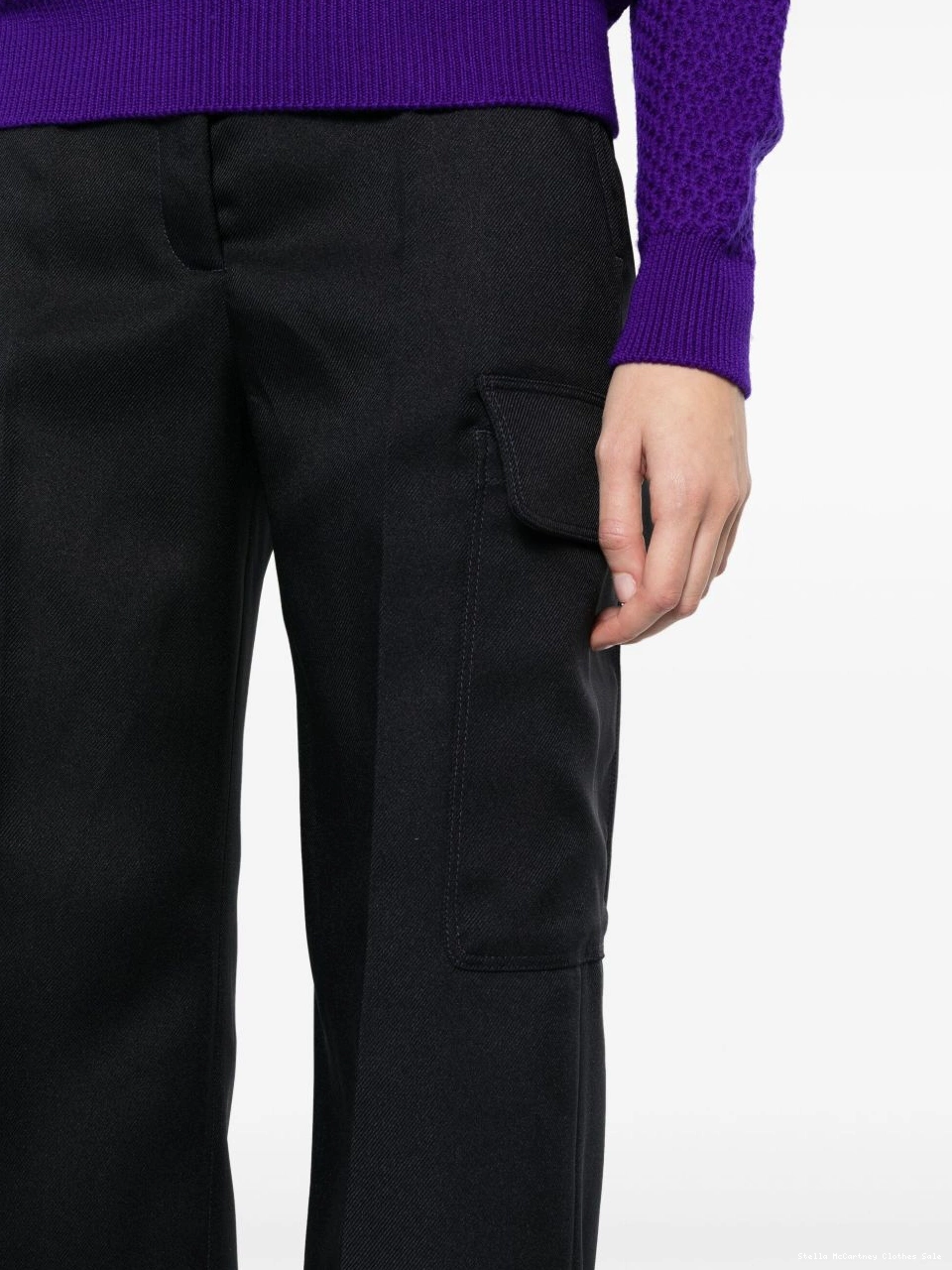 Cheap cargo-pocket straight Women Stella pressed-crease trousers McCartney 0715